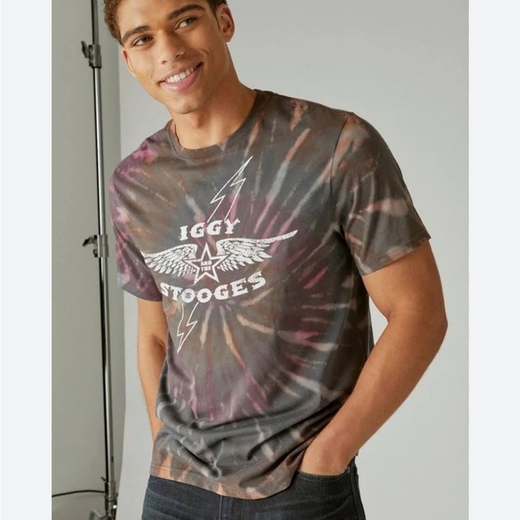 Lucky Brand Iggy Pop Graphic Tee Short Sleeve T Shirt XL NWT - Picture 1 of 5